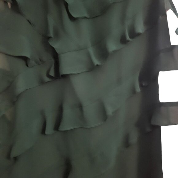 ANN TAYLOR | LOFT | Forrest Green Sleeveless Ribbon Blouse - Picture 5 of 8